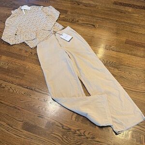 En Saison NWT & Line and Dot NWT corduroy pants and lace top, s